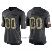 Camiseta NFL Limited New England Patriots Personalizada 2016 Salute To Service Negro