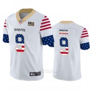 Camiseta NFL Limited New Orleans Saints Drew Brees Independence Day Blanco