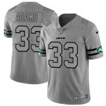 Camiseta NFL Limited New York Jets Adams Team Logo Gridiron Gris