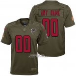 Camiseta NFL Limited Nino Atlanta Falcons Personalizada Salute To Service Verde