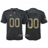 Camiseta NFL Limited Nino Kansas City Chiefs Personalizada 2016 Salute To Service Negro