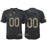 Camiseta NFL Limited Nino Kansas City Chiefs Personalizada 2016 Salute To Service Negro