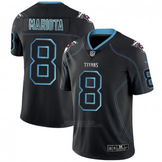 Camiseta NFL Limited Tennessee Titans Mariota Lights Out Negro