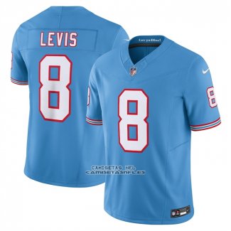 Camiseta NFL Limited Tennessee Titans Will Levi Alterno Oilers Throwback Vapor F.U.S.E. Azul