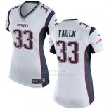 Camiseta New England Patriots Faulk Blanco Nike Game NFL Mujer