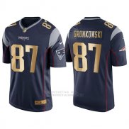 Camiseta New England Patriots Gronkowski Profundo Azul Nike Gold Game NFL Hombre