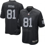 Camiseta Oakland Raiders Brown Negro Nike Game NFL Nino