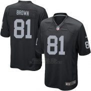 Camiseta Oakland Raiders Brown Negro Nike Game NFL Nino