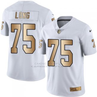 Camiseta Oakland Raiders Long Blanco Nike Gold Legend NFL Hombre