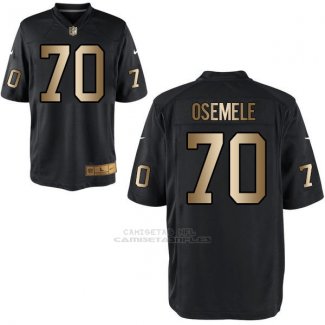 Camiseta Oakland Raiders Osemele Negro Nike Gold Game NFL Hombre