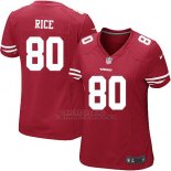 Camiseta San Francisco 49ers Rice Rojo Nike Game NFL Mujer