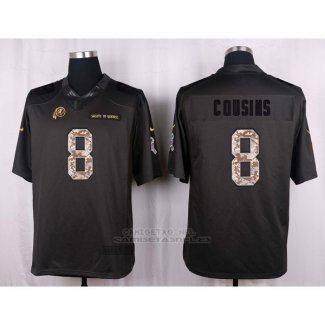 Camiseta Washington Commanders Cousins Apagado Gris Nike Anthracite Salute To Service NFL Hombre