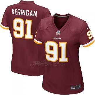 Camiseta Washington Commanders Kerrigan Rojo Nike Game NFL Marron Mujer