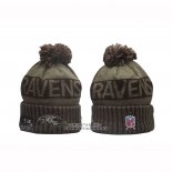 Gorro Beanie Baltimore Ravens New Era Verde Militar