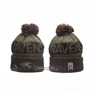 Gorro Beanie Baltimore Ravens New Era Verde Militar