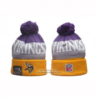 Gorro Beanie Minnesota Vikings Sideline Violeta Gris