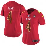 Camiseta AFC Carr Rojo 2017 Pro Bowl NFL Mujer Camiseta AFC Carr Rojo 2017 Pro Bowl NFL Mujer
