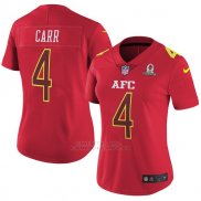 Camiseta AFC Carr Rojo 2017 Pro Bowl NFL Mujer