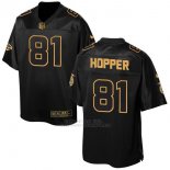 Camiseta Atlanta Falcons Hopper Negro 2016 Nike Elite Pro Line Gold NFL Hombre