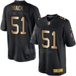 Camiseta Atlanta Falcons Mack Negro Nike Gold Elite NFL Hombre