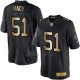 Camiseta Atlanta Falcons Mack Negro Nike Gold Elite NFL Hombre