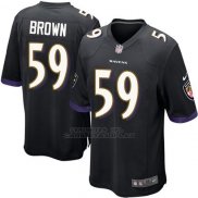 Camiseta Baltimore Ravens Brown Negro Nike Game NFL Hombre
