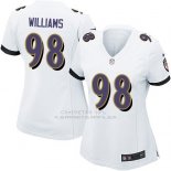 Camiseta Baltimore Ravens Williams Blanco Nike Game NFL Mujer