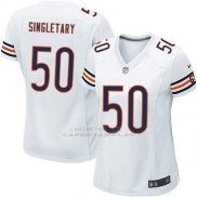 Camiseta Chicago Bears Singletary Blanco Nike Game NFL Mujer