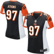 Camiseta Cincinnati Bengals Atkins Negro Nike Game NFL Mujer