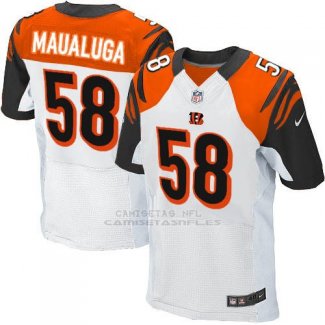 Camiseta Cincinnati Bengals Maualuga Blanco Nike Elite NFL Hombre
