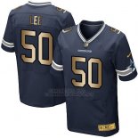 Camiseta Dallas Cowboys Lee Profundo Azul Nike Gold Elite NFL Hombre