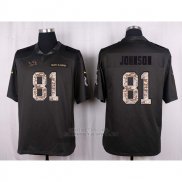 Camiseta Detroit Lions Johnson Apagado Gris Nike Anthracite Salute To Service NFL Hombre