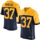 Camiseta Green Bay Packers Shields Profundo Azul y Amarillo Nike Elite NFL Hombre