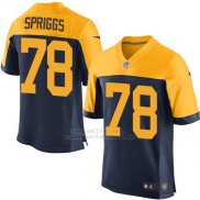 Camiseta Green Bay Packers Spriggs Profundo Azul y Amarillo Nike Elite NFL Hombre