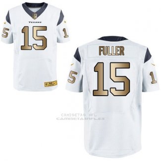 Camiseta Houston Texans Fuller Blanco Nike Gold Elite NFL Hombre