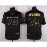 Camiseta Houston Texans Wilfork Negro Nike Elite Pro Line Gold NFL Hombre