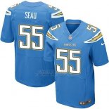 Camiseta Los Angeles Chargers Seau Azul Nike Elite NFL Hombre