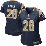 Camiseta Los Angeles Rams Faulk Negro Nike Game NFL Mujer