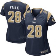 Camiseta Los Angeles Rams Faulk Negro Nike Game NFL Mujer