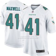 Camiseta Miami Dolphins Maxwell Blanco Nike Game NFL Nino