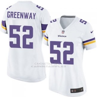Camiseta Minnesota Vikings Greenway Blanco Nike Game NFL Mujer