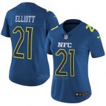 Camiseta NFC Elliott Azul 2017 Pro Bowl NFL Mujer Camiseta NFC Elliott Azul 2017 Pro Bowl NFL Mujer
