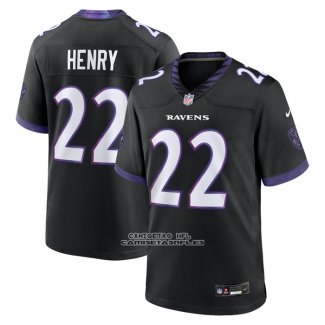 Camiseta NFL Game Baltimore Ravens Derrick Henry Alterno Negro1