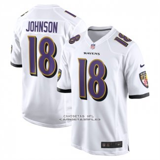 Camiseta NFL Game Baltimore Ravens Diontae Johnson Blanco