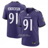 Camiseta NFL Game Baltimore Ravens Trey Hendrickson Jugador Violeta Camiseta NFL Game Baltimore Ravens Trey Hendrickson Jugador Violeta
