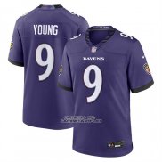 Camiseta NFL Game Baltimore Ravens Zion Young Jugador Violeta