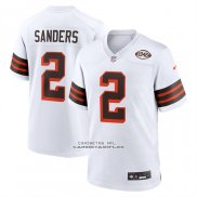Camiseta NFL Game Cleveland Browns Shedeur Sanders Alterno Blanco
