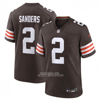 Camiseta NFL Game Cleveland Browns Shedeur Sanders Marron