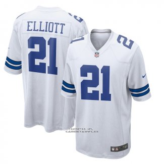 Camiseta NFL Game Dallas Cowboys Ezekiel Elliott Blanco