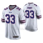 Camiseta NFL Game Hombre Buffalo Bills Chris Ivory Blanco